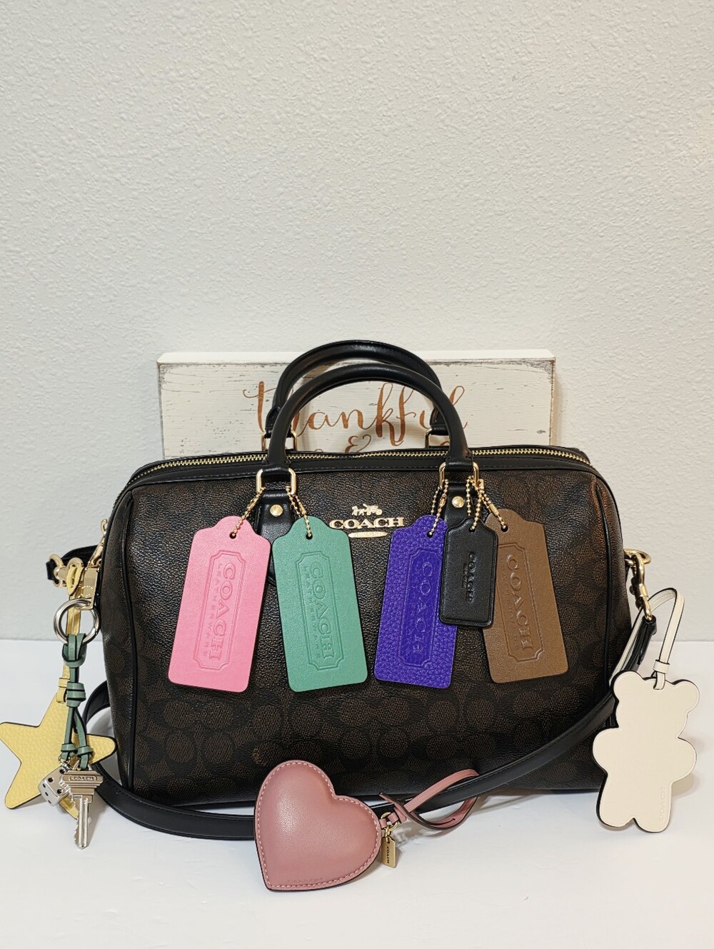 Coach Charms Each Sold Separately! XL Hangtag Bear STAR Key (Bag Not Included) - Picture 6 of 16